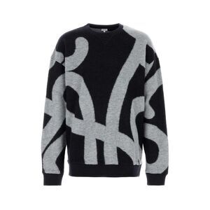 Loewe Men Embroidered Wool Blend Sweatshirt